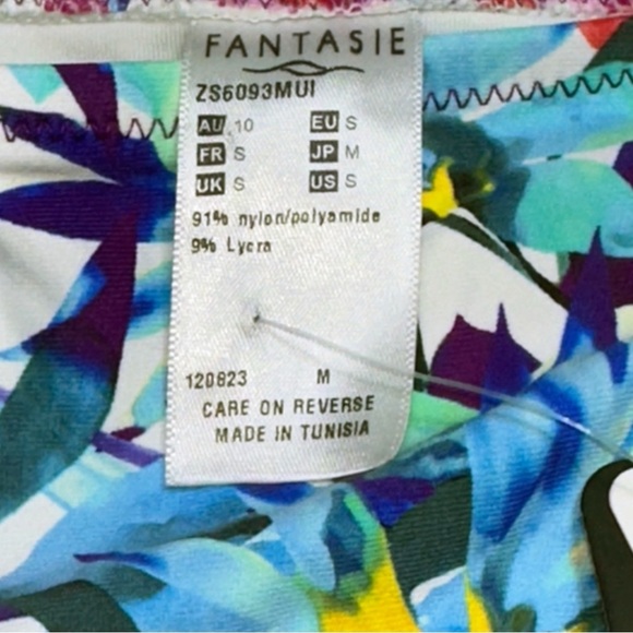 NWT Fantasie Multicolor Floral High Waist Bikini Bottoms Size S - Picture 2 of 11